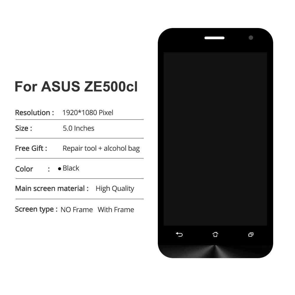 Дисплей 5 0 дюйма для ASUS Zenfone 2 ZE500CL сенсорный экран Z00D сменный ЖК-дисплей