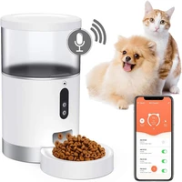 smart app controlled automatic pet dog cat food feeder 4l big volume remote control pet food dispenser with camera