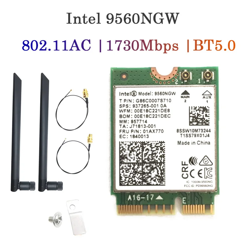Cartão para Intel 6 sem Fio Wifi Bluetooth Rede Adaptador 802.11ax – ac 2.4gbps Suporte Windows 10 Ax201 Ax201ngw 5.0