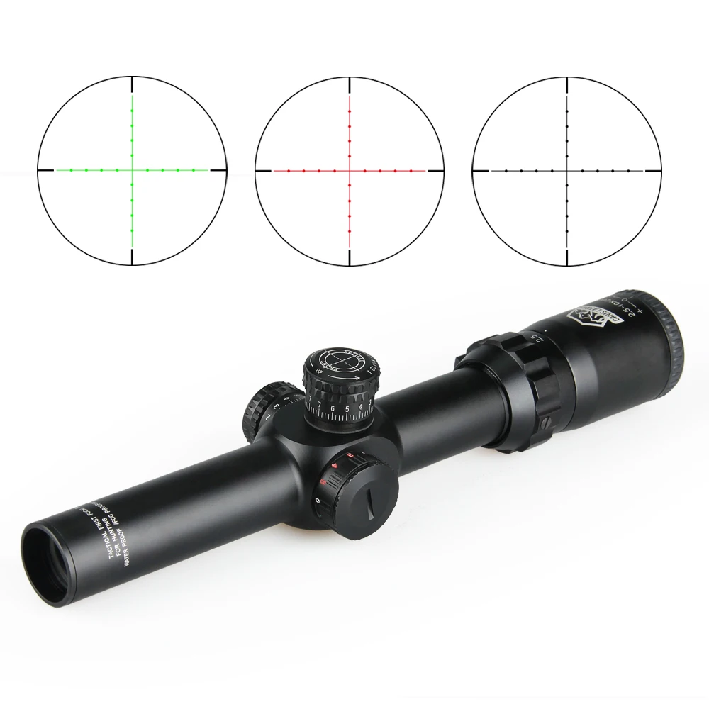 Canis Latrans 2.5-10X26Q Rifle Scope Hight Quality Rifle Scope with Red,Blue and Green Illuminated for Hunting CAZA HK1-0253