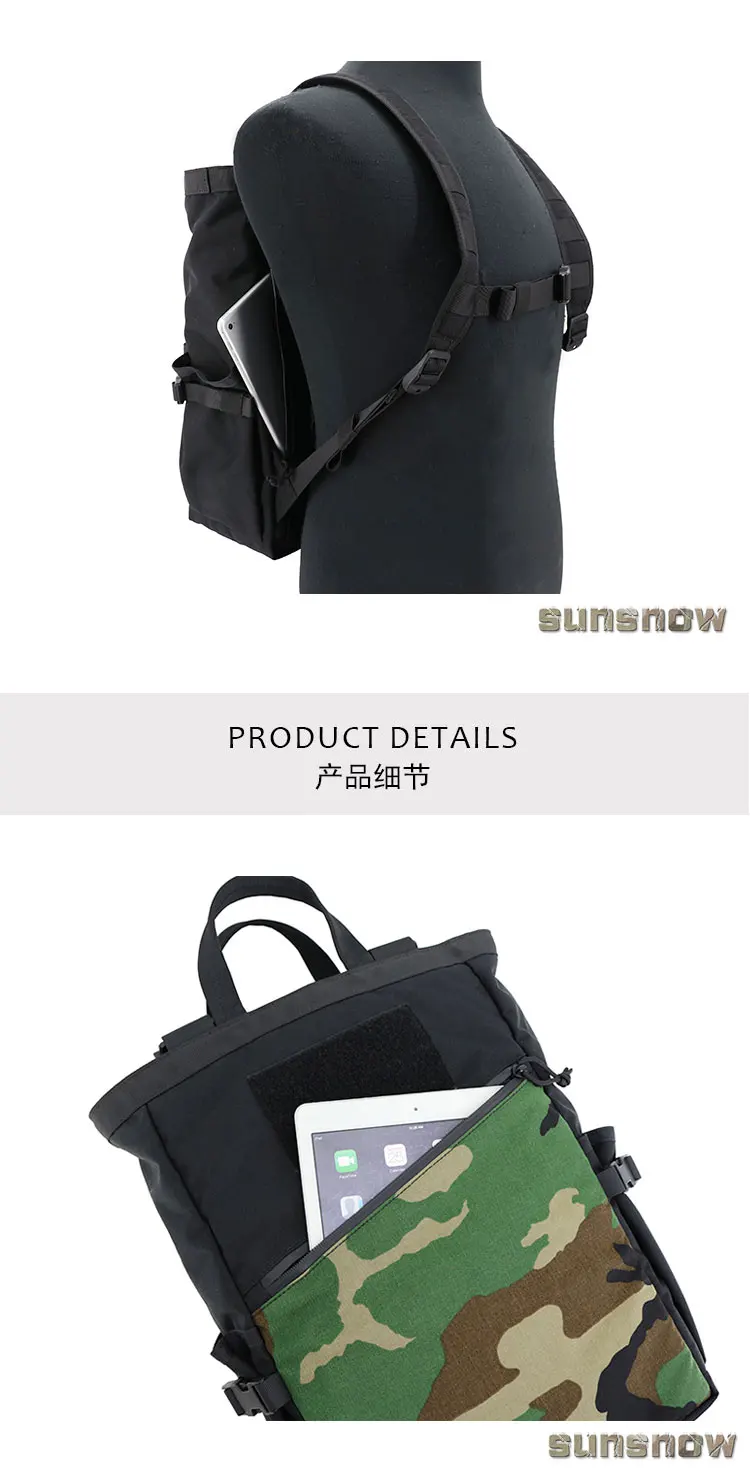 Outdoor Sports Tactics Multifunctional Camouflage Tide Bag Backpack Computer Bag Imported Fabric Multicam Cordura