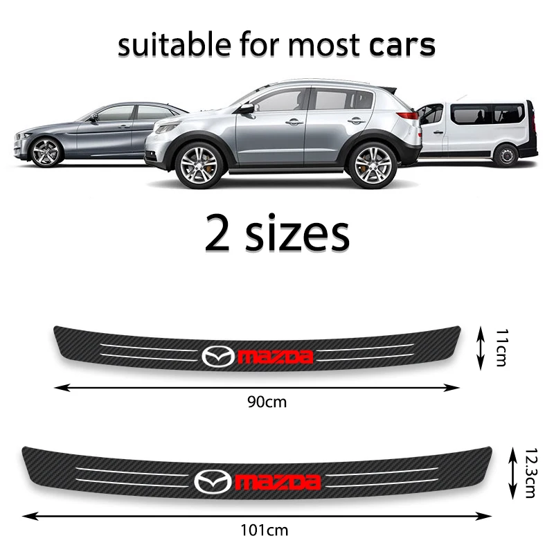 Автомобильный 3D багажник задний бампер отделка из углеродного волокна наклейка