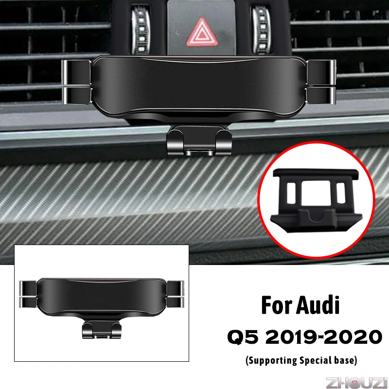 

Car Mobile Phone Holder For Audi Q5 2019 2020 Air Vent Outlet Clip Mounts Stand GPS Gravity Navigation Bracket Car Accessories