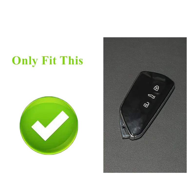 Силикагель Автомобильный ключ крышка для Фольксваген Гольф 8 Mk8 2020 Skoda 3 кнопки Smart