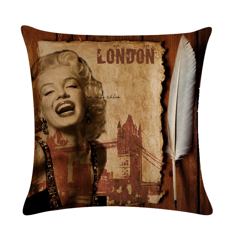 45x45 см Мэрилин Монро винтажная Декоративная Подушка Диван Цветочная поясная