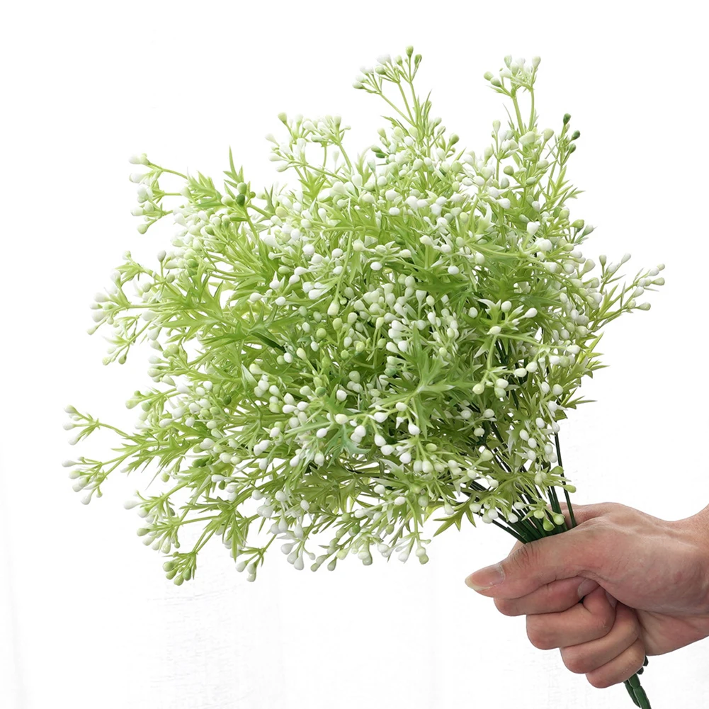 

Artificial Flowers Bouquet Plastic Simulation Berries Flower With Leaves Fake Flowers Decoration For Wedding Farmhouse Home