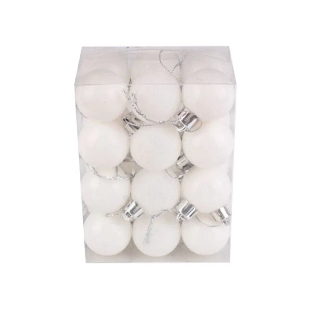 24 шт./лот декоративный шар для рождественской елки 30 мм подвесной Рождественский