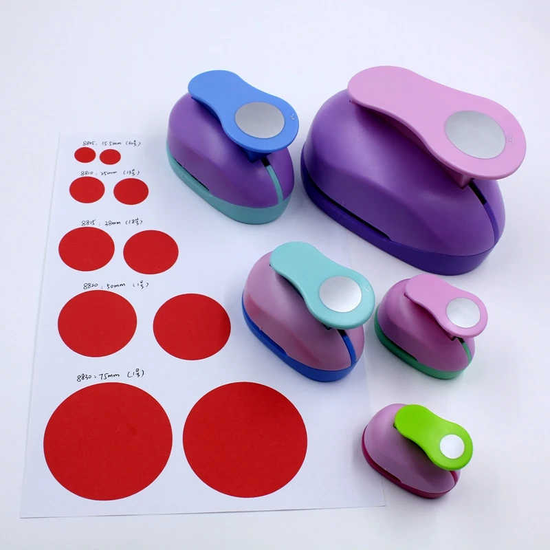 

1Pcs Cute Embossing Paper Shaper Cutter Cards Convenient Round Hole Punch Making Scrapbooking Handmade Crafts School Supplies
