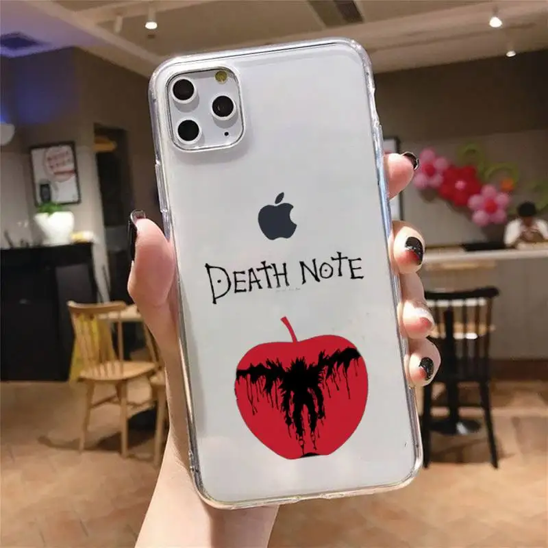 

Anime death note Phone Case Transparent soft For iphone 5 5s 5c se 6 6s 7 8 11 12 plus mini x xs xr pro max