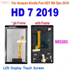 Для Amazon Kindle Fire HD7 HD 7 9-го поколения 2019 HD7 2019 HD 7 2019 LCD M8S26G LCD дисплей кодирующий преобразователь сенсорного экрана в сборе рамка