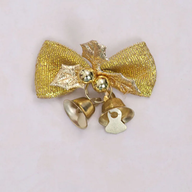 5 шт./лот см мини-бант украшение Рождественская елка венок Декор золотой красный