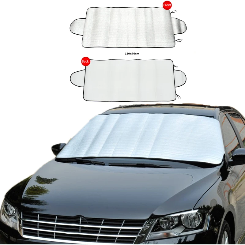 

192x70cm Universal Portable Car Cover Sunscreen Windscreen Cover Heat Sun Shade Anti Snow Frost Ice Shield Dust Protector Winter