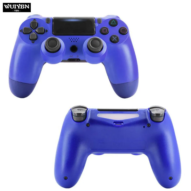 Синий WUIYBN геймпад беспроводной Bluetooth PS4 контроллер Джойстик для SONY Dualshock 4 playstation 4 игровой автомат PC паровой - Цвет: Синий