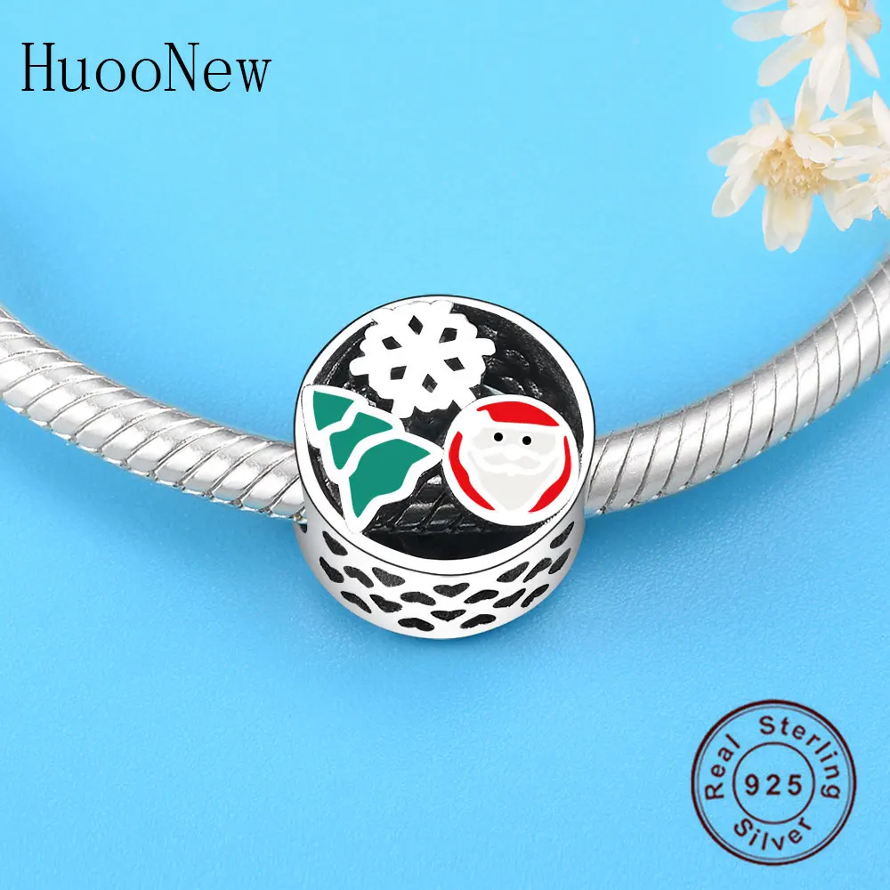 Подходит оригинальная подвеска в виде змеи браслет Санта Клаус Рождественская