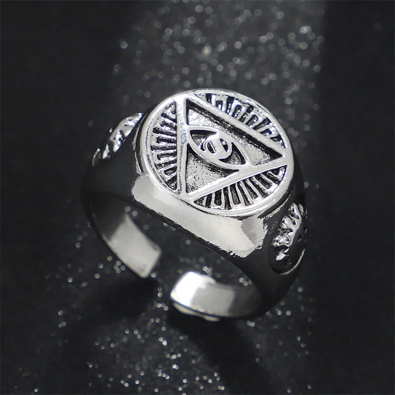 Винтажное египетское кольцо-пирамида для глаз регулируемый пирамидный звено в