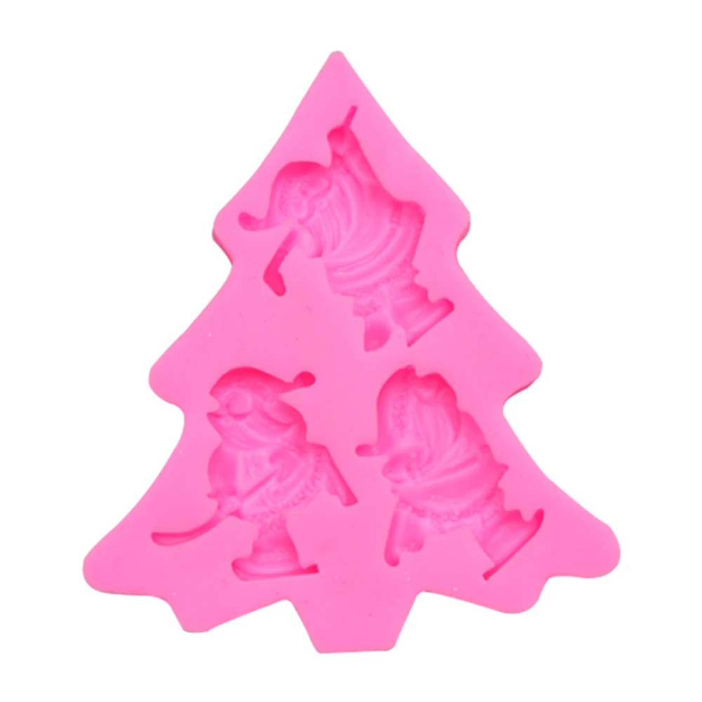 Новая форма рождественской елки модель Санта Клауса силиконовая для торта