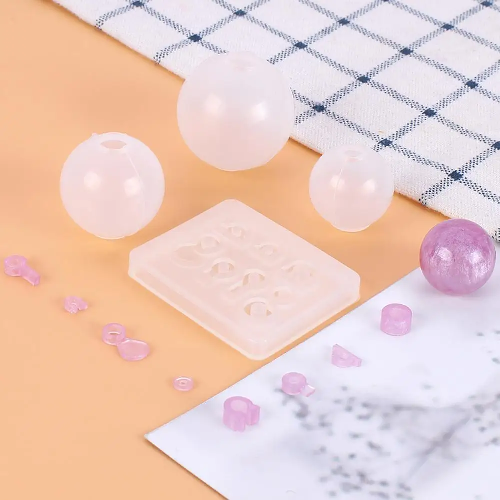 4 шт. набор форм из силиконовой смолы для литья ювелирных изделий серьги шарики в