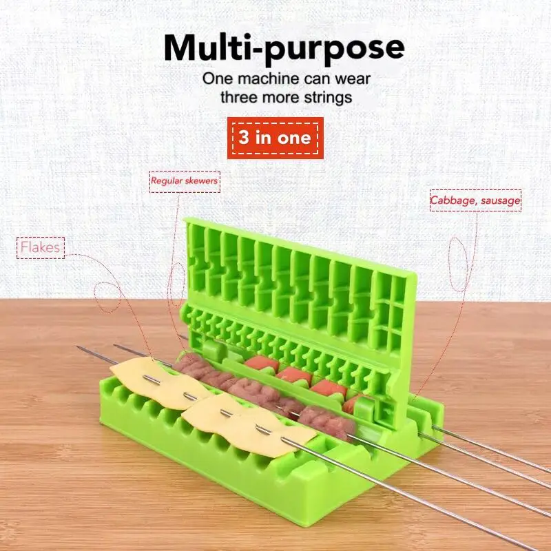 

BBQ Skewers Kebab Maker Box Multi-function string Brochette Slicer BBQ Forks Meat Maker Barbecue Tool Kebab Skewer Machine