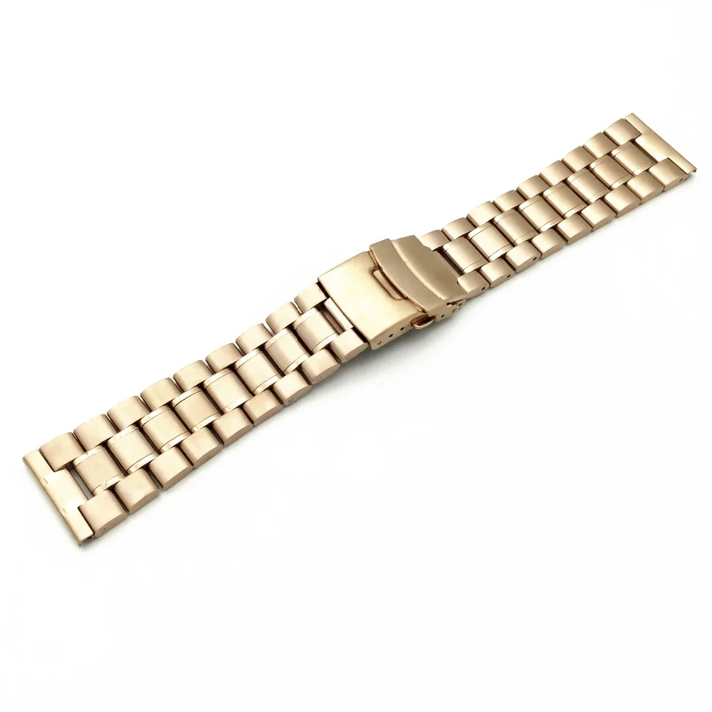 18 20 22 24mm Stainless Steel Solid WatchBand  Watch Band Strap Link Bracelet Accessories Folding Clasp For PAM
