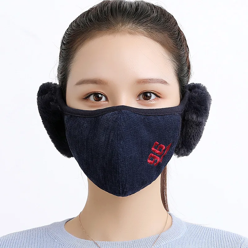 Зимняя теплая маска с наушниками универсальная твердая и смога-раньше для