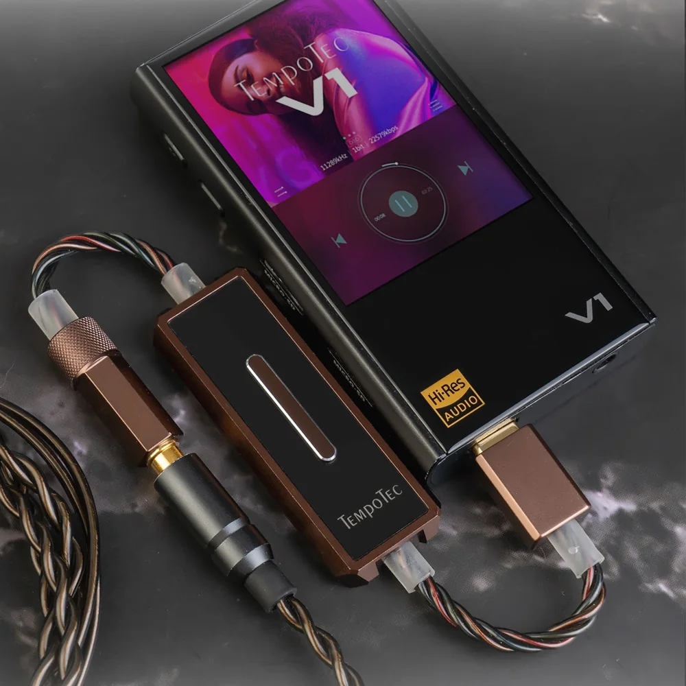 Усилитель для наушников TempoTec Sonata E35 Type C на 3 5 мм AMP PCM32bit/384kHz & DSD256 Android Phone PC MAC DAC DUAL