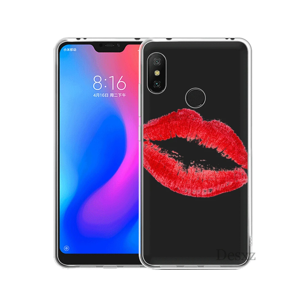 Mobile Phone Case For Xiaomi Redmi Note 6 7 Pro 5A 4 4X 3 5 Hard Cover Sexy Red Lips | Мобильные телефоны и аксессуары