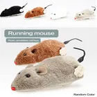Новая креативная забавная заводная пружинная сила игрушечная плюшевая мышь, игрушка для кошек, собак, механическая движущаяся крыса оптовая продажа аксессуаров для домашних любимцев