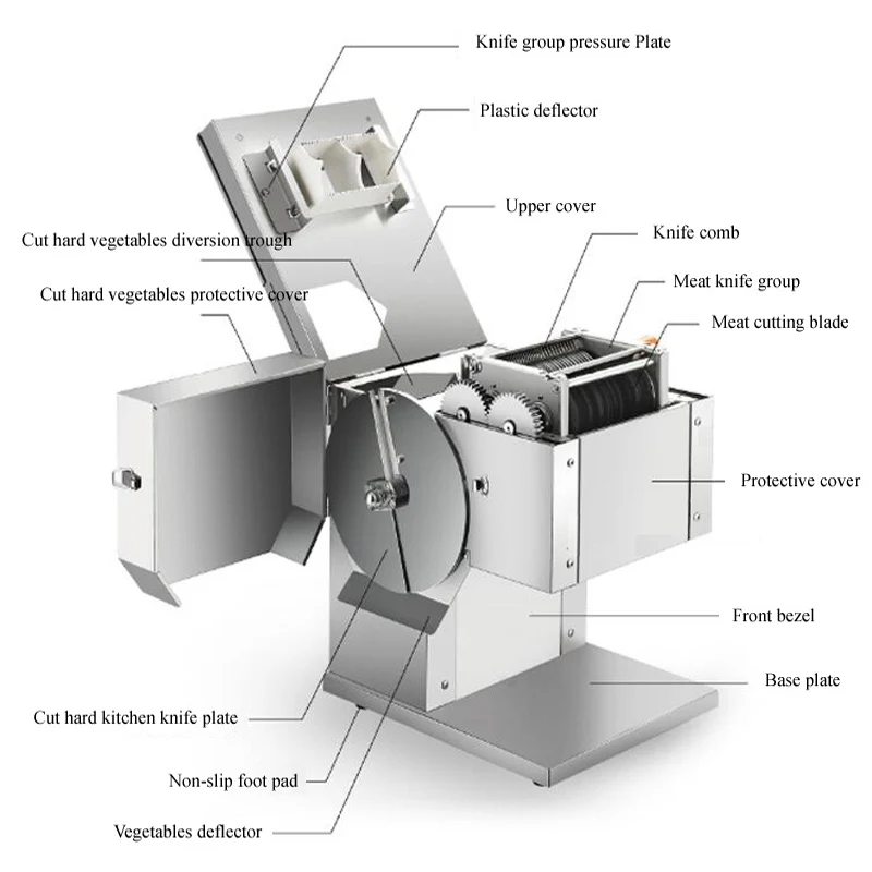 Машина для резки мяса свинины говядины баранины рыбы овощей картофеля редиса