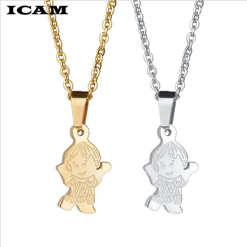 Ожерелья ICAM из нержавеющей стали для всей семьи мальчиков и девочек ожерелье