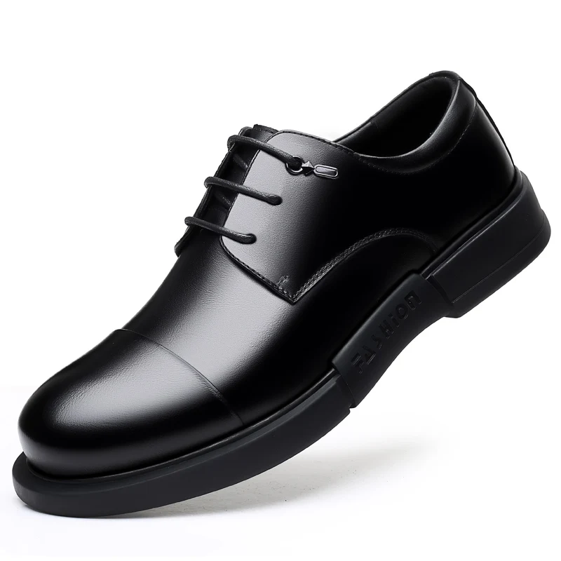 Мужские кожаные туфли-оксфорды на шнуровке дышащие повседневные | Обувь