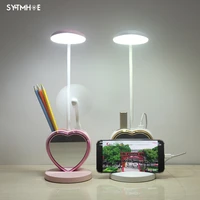 bedroom touch led dimmable bedside reading lamps kids eye care side table lamp mirrored table light with power bank function