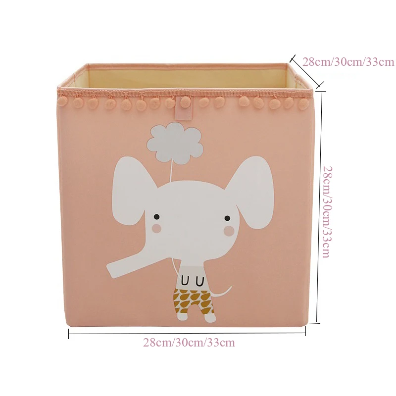 

Cartoon Oxford Fabric Folding Storage Box For kids Toys Organizer Clothes Underwear Socks Storage Bins Cube Boxes Organizador