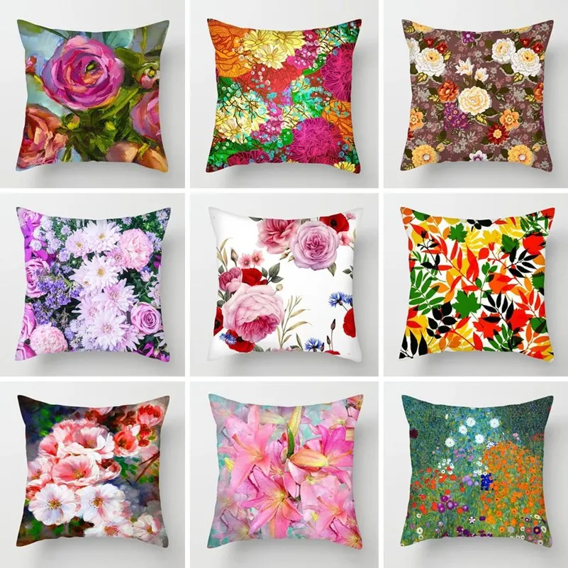 

Чехлы на подушки с цветком 45x45, наволочка с рисунком лилии розы, Наволочка на диван, кресло, домашний декор, наволочка из полиэстера чехол