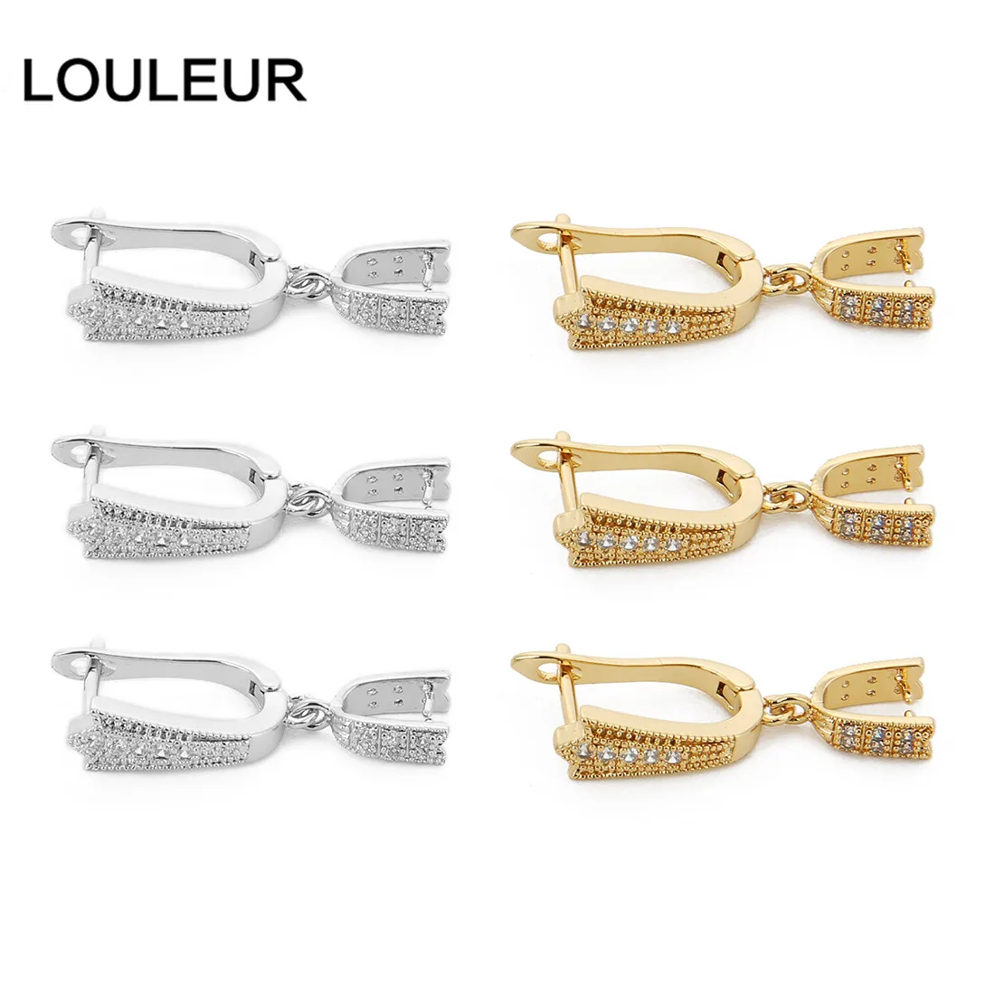 Louleur, 2 шт./лот, u-образные серьги в форме листа, крючок для женщин, сделай сам, серьги, модные ювелирные аксессуары, серьги, застежки, крючки
