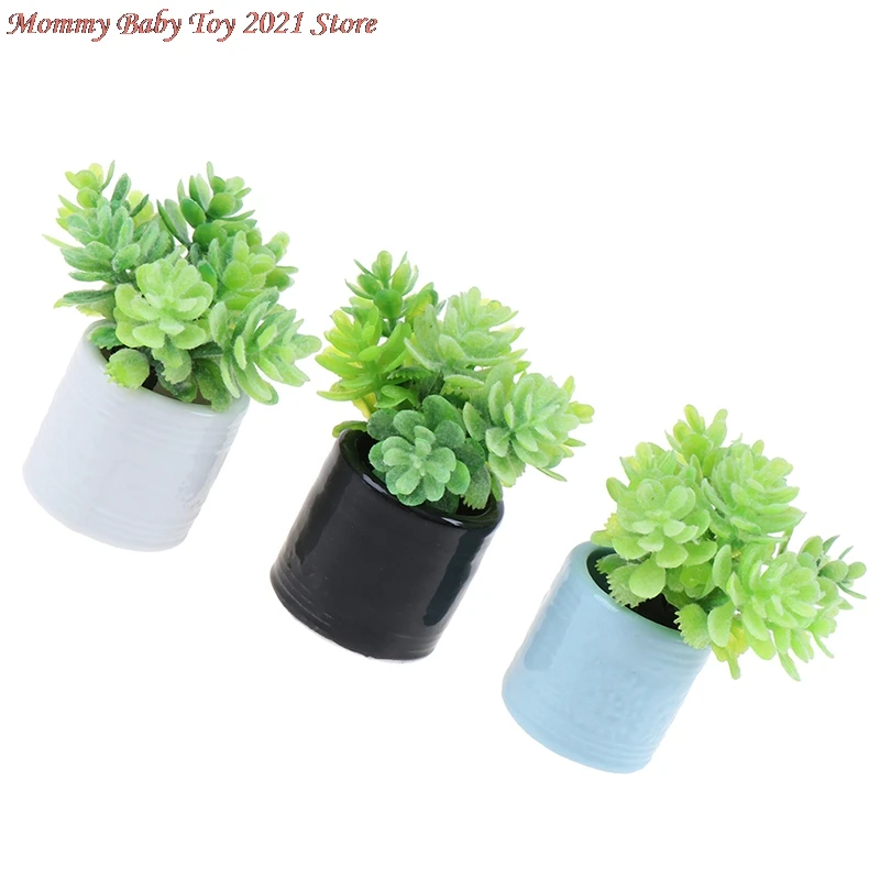 

1:12 Dollhouse Toy Miniature Fake Plant Flower ceramics Bottle Flower Arrangement