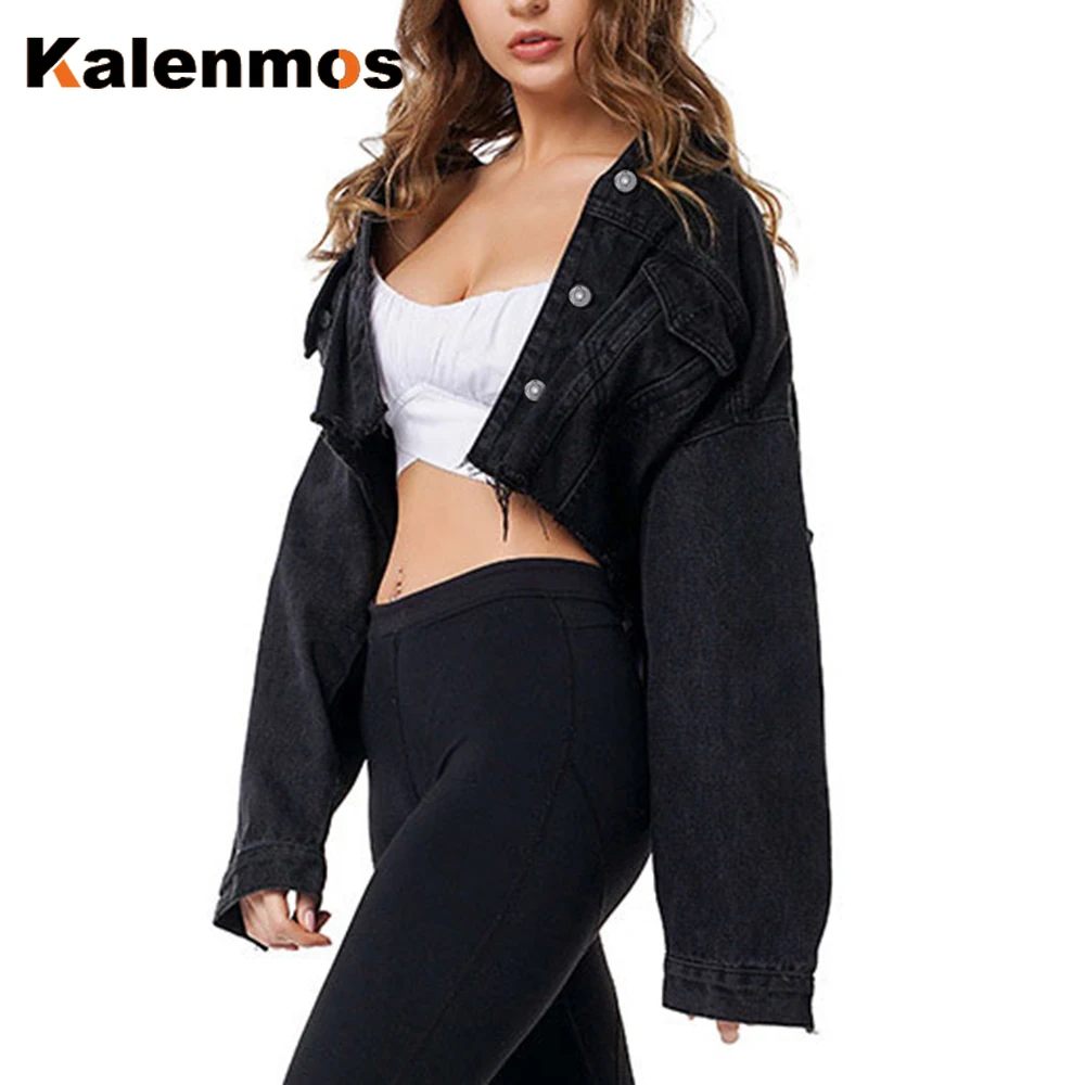 Женская джинсовая куртка осенне весенняя бомбер в готическом стиле|Женские