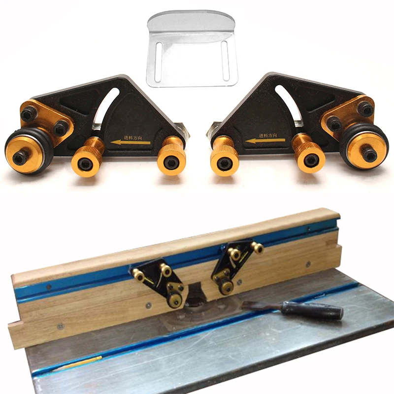 

For T-Tracks Fence Table Saw Eccentric Feeder Guider Clear Cut Press Stock Push Guide Aluminium Carpentry Woodworking Tools