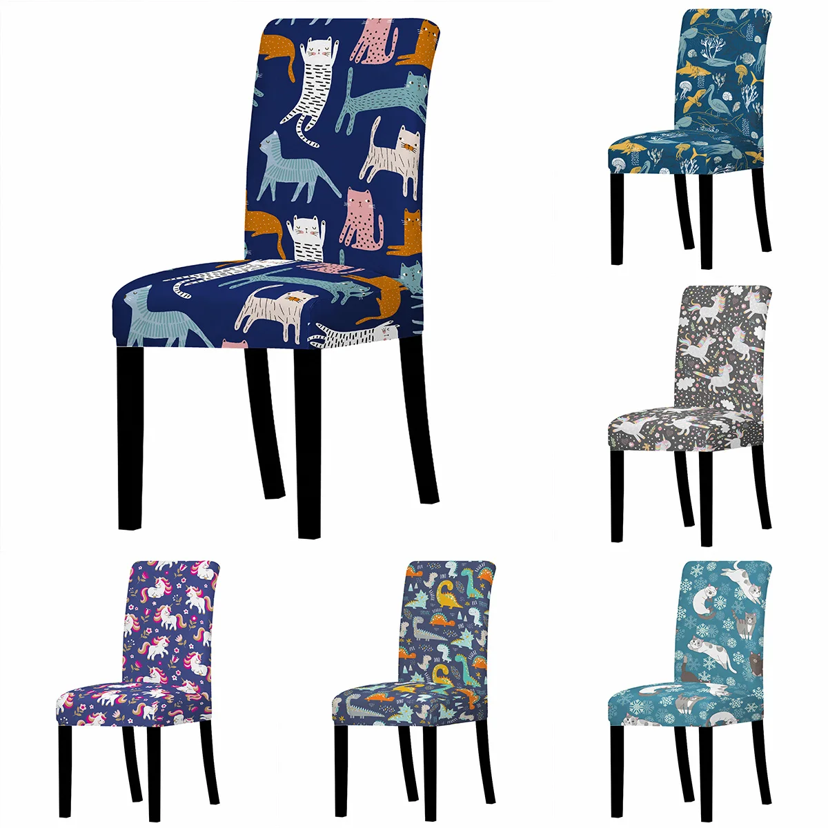 Мультяшная пижама в виде животных Единорог волосяной покров из стрейчевого