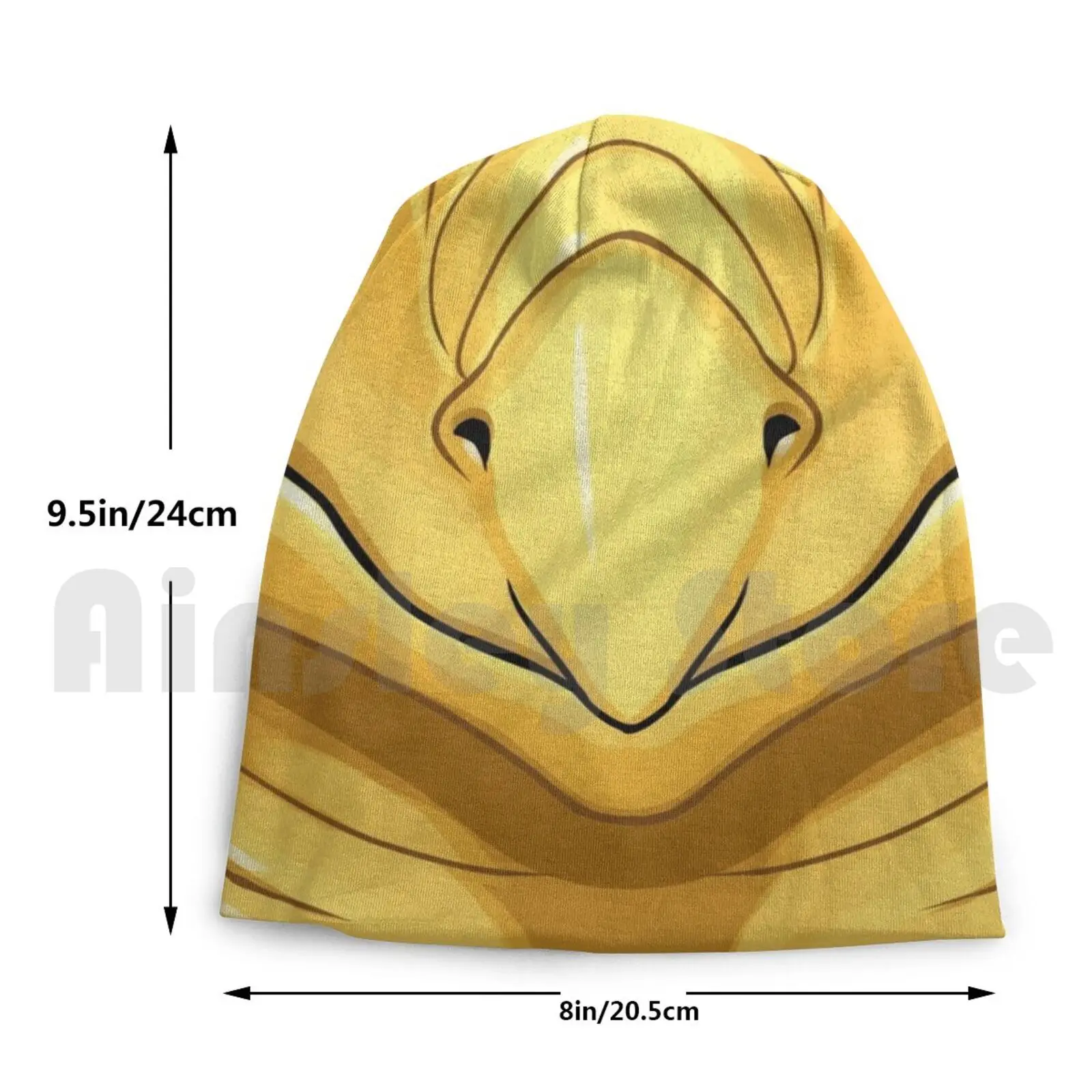 

Emotive-Gold Dragon Happy Beanie Hedging Cap DIY Print Cushion Happy Gold Dragon Animal Fantasy
