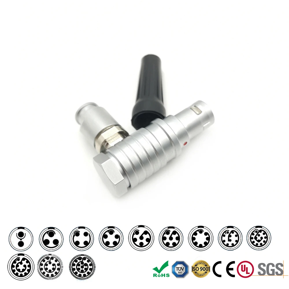 Металлический круглый коннектор FHG 2B 2 3 4 5 6 7 8 10 12 14 16 18 19 pin с прямоугольным