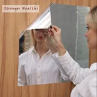 550x100 см мягкая Зеркальная Наклейка зеркальная плитка полностью зеркальная тренировка Haha зеркальная самоклеящаяся Настенная Наклейка s #4