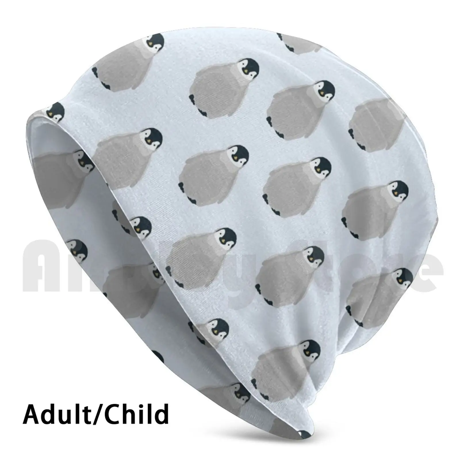 

Penguin Chicks Beanies Pullover Cap Comfortable Penguin March Of The Penguins Chicks Nature Birds Ice Snow Blue