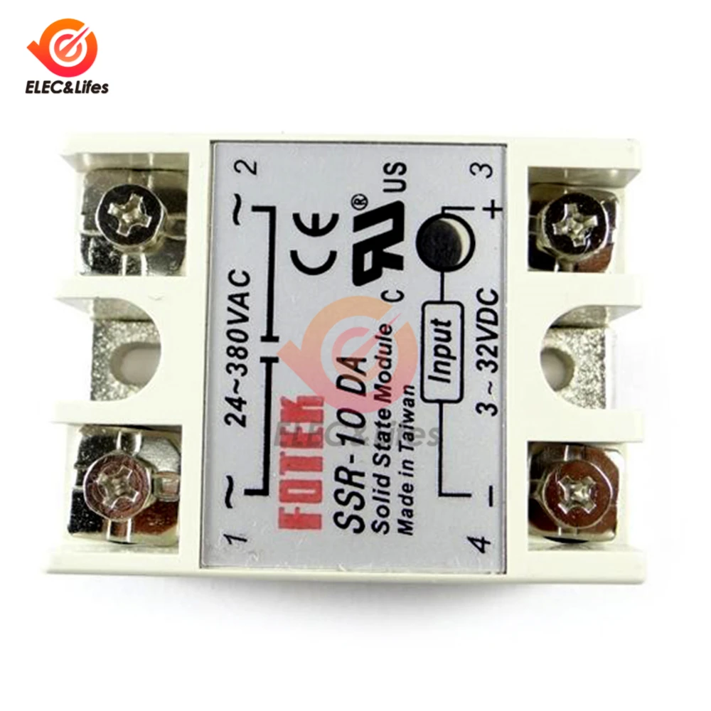 SSR-10DA Твердотельные реле SSR-10DA SSR-25DA SSR-40DA 10A 25A 40A на самом деле 3-32 В постоянного тока в переменный 24-380V AC SSR 10DA 25DA 40DA реле преобразователь «сделай сам» - Габаритные размеры: SSR-10DA