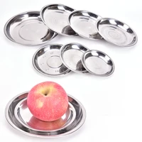 camping 14 26cm dia stainless steel tableware dinner plate food container thanksgiving day
