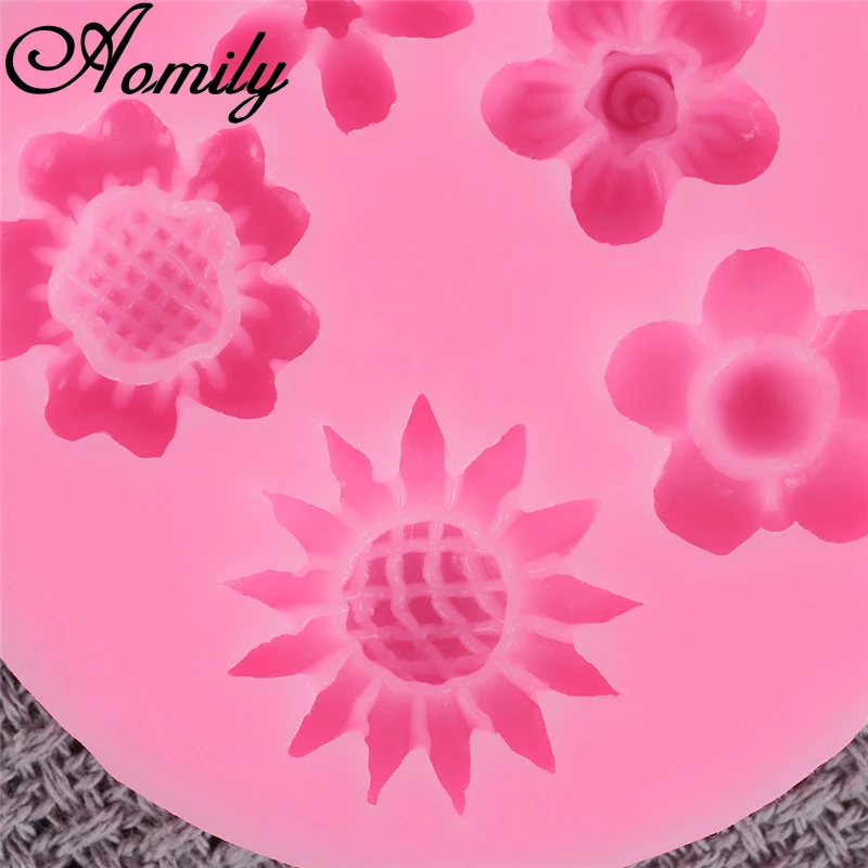 Aomily цветочная форма для торта шоколада силиконовая кухни Аксессуары выпечки |