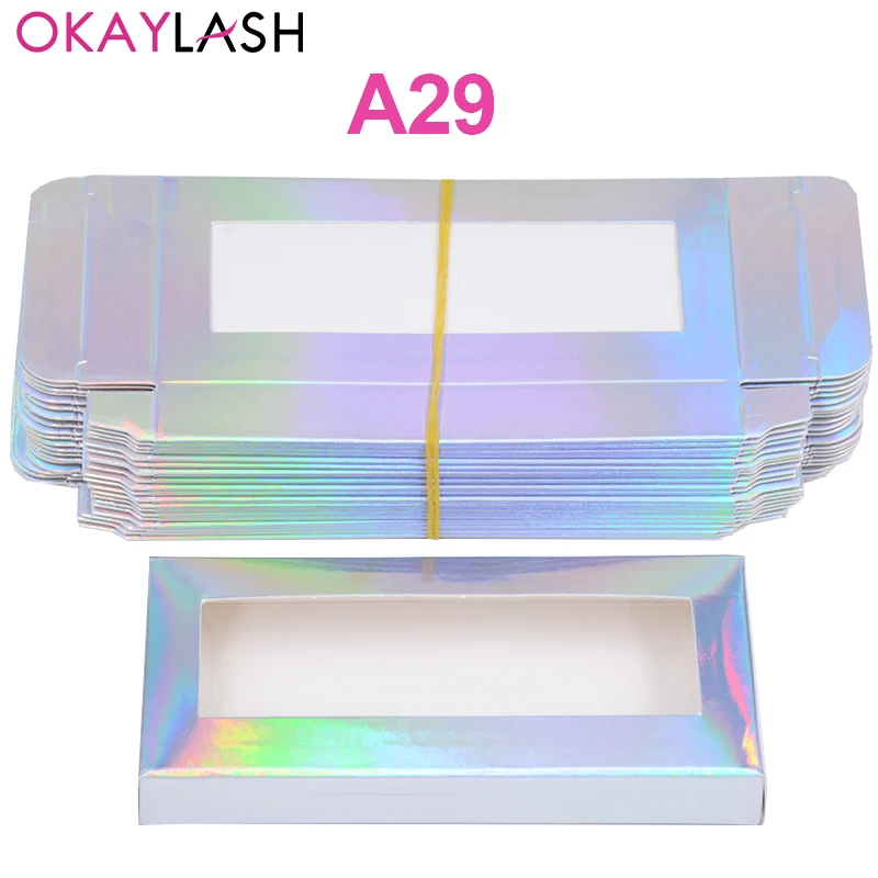 OKAYLASH новейшие 50/100 шт. картонная бумажная упаковочная коробка для 25 мм длинных