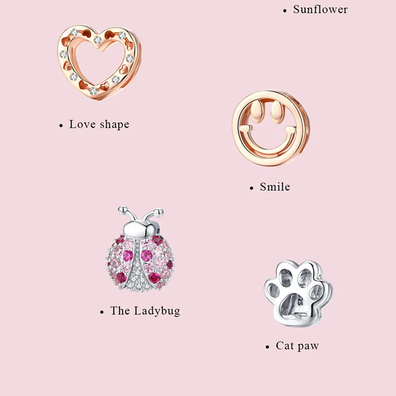 Шарм-бусина божья коровка из серебра 925 пробы | Украшения и аксессуары