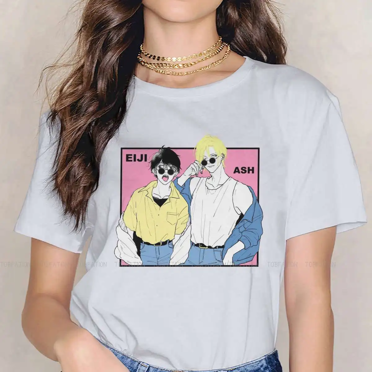 

Женская розовая одежда, женские футболки с рисунком в виде банановых рыбок, винтажные готические свободные топы, футболка, милая уличная одежда для девочек