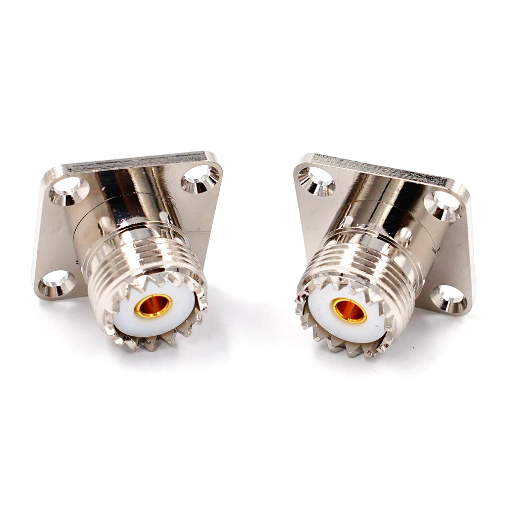 10PCS UHF Weibliche SO239 Panel Chassis Montieren Flansch Deck Montage Solder Cup RF Stecker – Detail 3