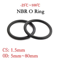 10pc nbr o ring seal gasket thickness cs 1 5mm od 580mm nitrile butadiene rubber spacer oil resistance washer round shape black